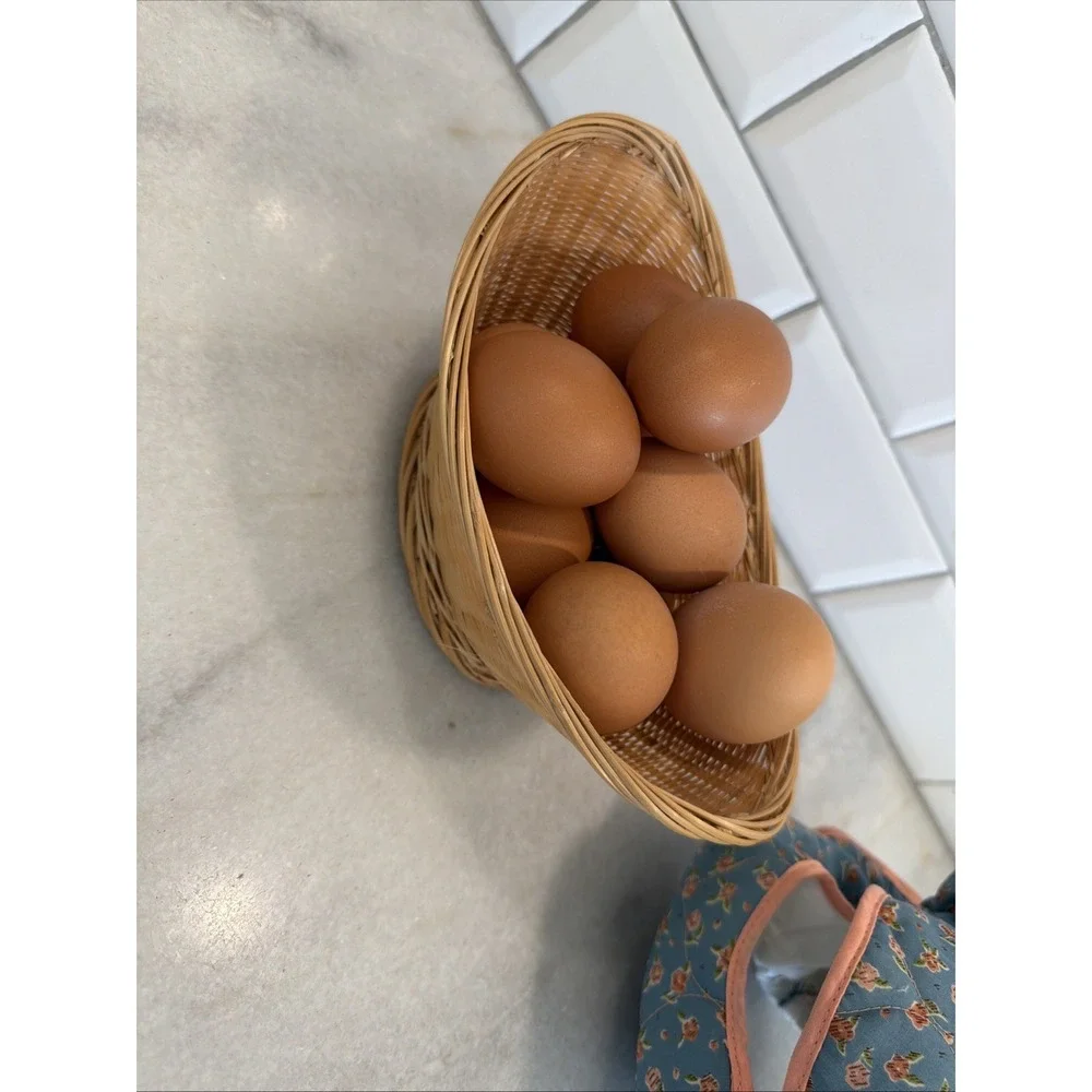 Vintage Avon Quilted Hen Bread Basket Egg Collector Basket GWB001